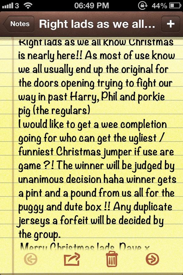 Davie_GEE's tweet image. The lads task for Christmas Eve in the pub!! #whatanidea