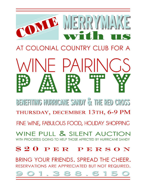 ColonialMemphis's tweet photo. We hit 300 likes on FB! Be the 1st to RSVP for our Wine Pairings Party for 2 free admissions...$40 value! 901.388.6103. http://t.co/iBDwBVIJ