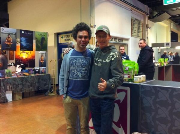 Gaz and Collin with a custom carp hoodie