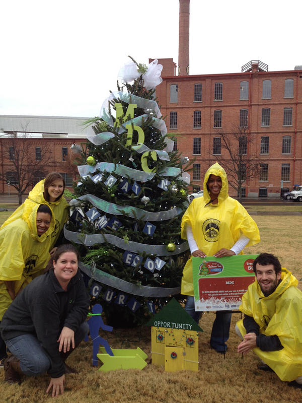 MDCinc's tweet photo. MDC is participating in the Triangle X-mas Tree Challenge &amp; we have the wet ponchos to prove it. http://t.co/ZTmYZl3V http://t.co/4n6F96Fm