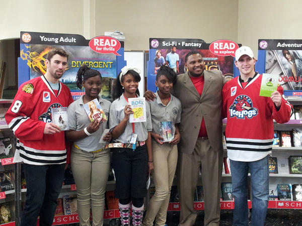 .<a href="/lalonde10/">Shawn Lalonde</a> and <a href="/ledpipe08/">Maximus Friedius</a> hung out at #WestMiddleSchool today to help promote reading.
