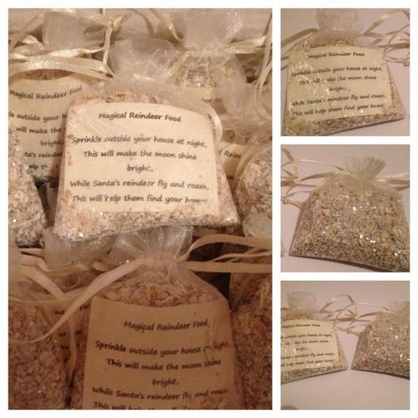 GoodyGum_Drops's tweet photo. Grab your magical reindeer food, only 80p a bag. Comes in an organza bag with a little poem... #christmas http://t.co/CA65OSGW