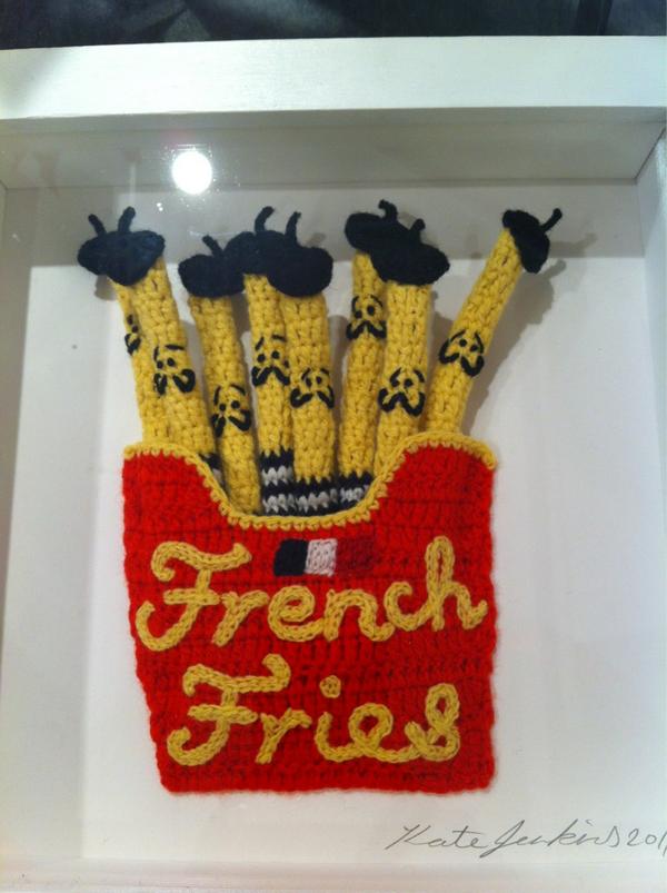 The beautiful and fun crotched art of @KnittedArt - go see it <a href="/rebeccahossack/">Rebecca Hossack Art</a> gallery #NYC