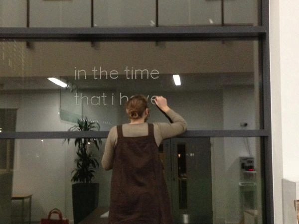 AnnaMawby's tweet photo. I've installed 3 of my pieces for the Derby Uni Alumni exhibition, 7th Dec - 22nd Feb at Markeaton Street campus http://t.co/U558SMqb