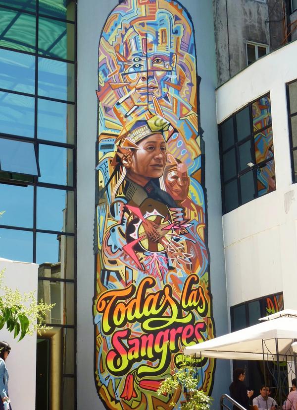 "Todas las Sangres" , ultimo mural <a href="/decertor/">decertor</a>  &amp; <a href="/elliottupac/">Elliot Tupac</a> en el <a href="/CCESantiago/">CCE Santiago</a> durante el <a href="/LatinLover_Fest/">Latin Lover Fest</a> #Chile