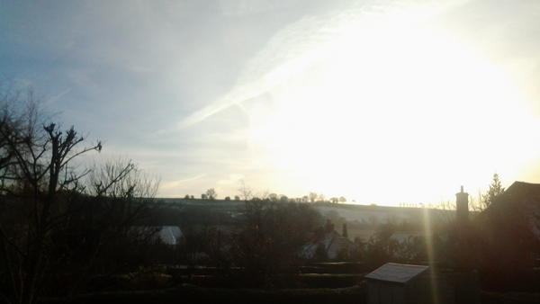 RoseandCrownE's tweet photo. The morning sun over Elham taken from the garden of the Rose and Crown. We would love to see your pics of Elham. http://t.co/afZu0Hsb