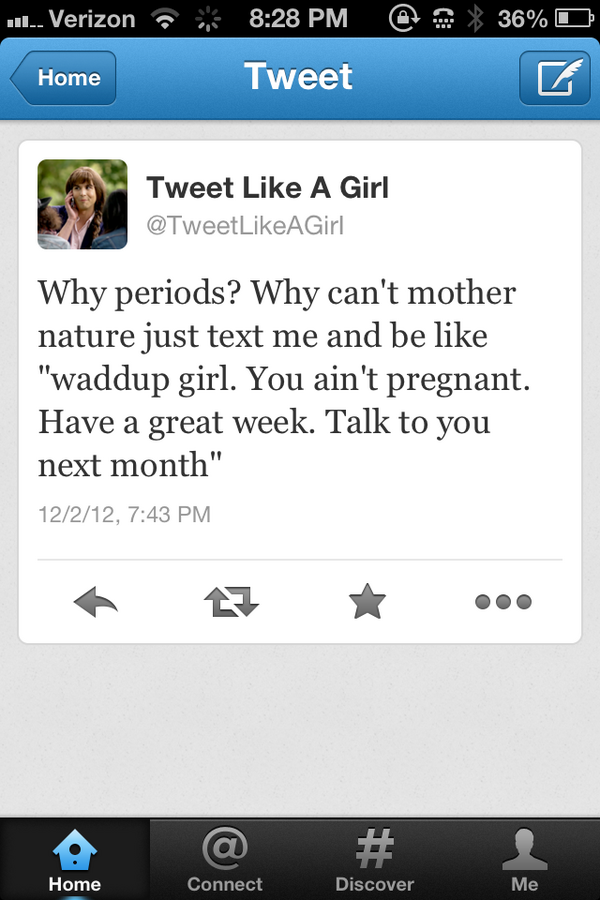 CWolanek's tweet image. #periodsuck enough said