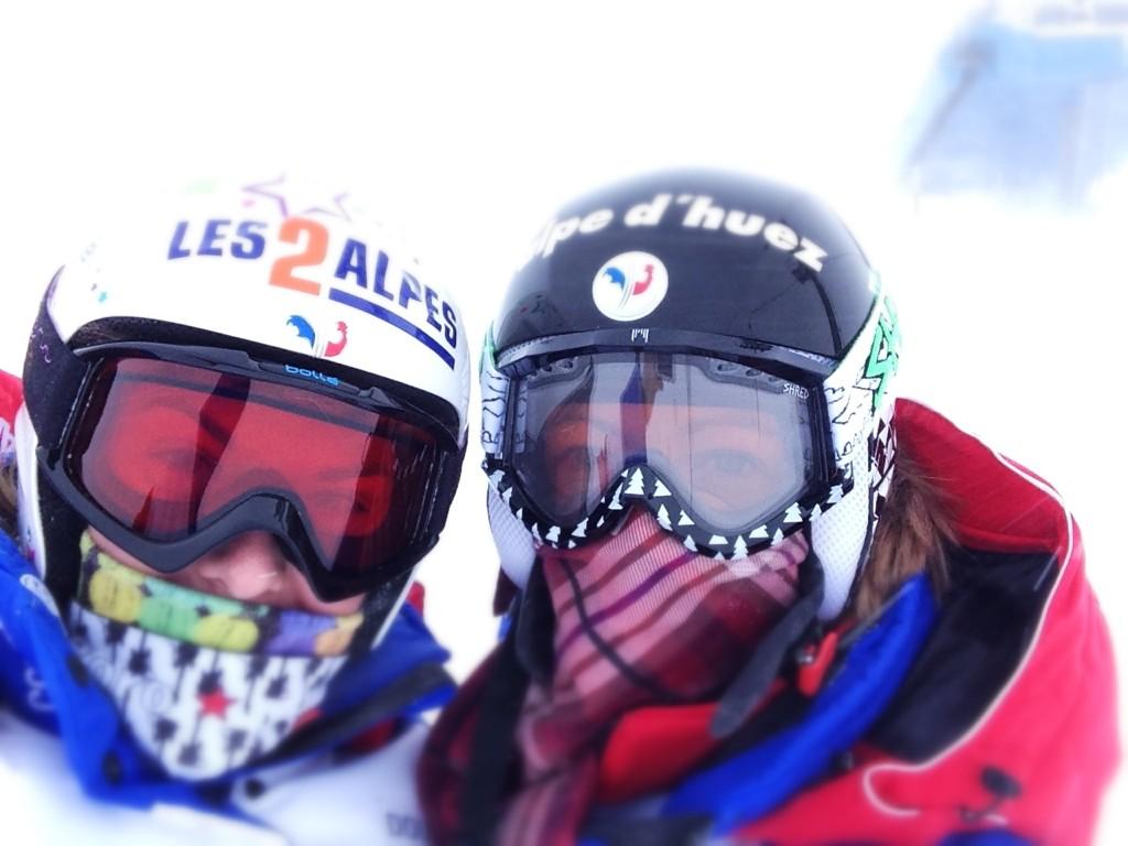 Marion Rolland si Jennifer Piot in St. Moritz azi (via M. Rolland)