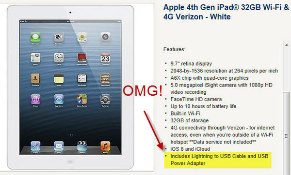 whall's tweet image. OMG.  iPad can now be powered *by LIGHTNING*.  Ben Franklin would be shocked, I tell you! #pun #doublepun