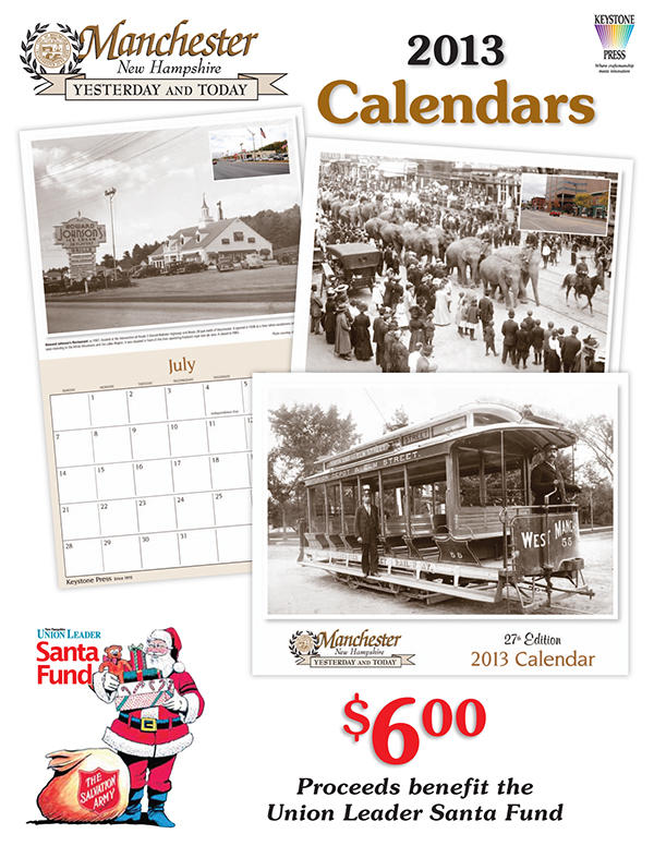 Pick up a historic Manchester calendar in our takeout area!  All proceeds go to the Salvation Army Santa Fund