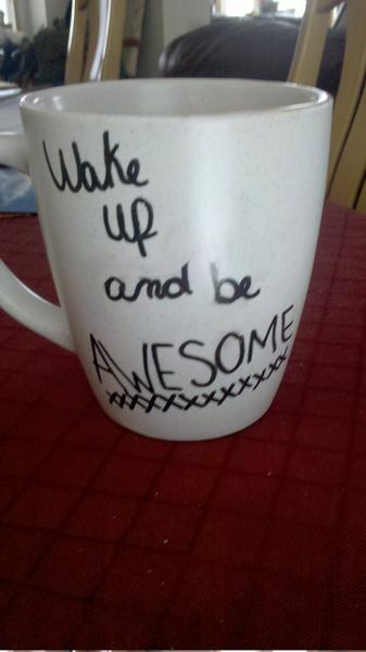 msurbs's tweet image. wake up and be awesome :) #SharpieMug