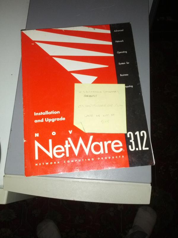 vongrippen's tweet image. Thinking it might be time to start clearing out some old books... #netware