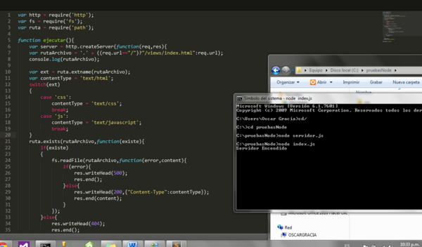 OscarGraciae's tweet image. Preparando el ejemplo de Node.js... #DeveloperTime