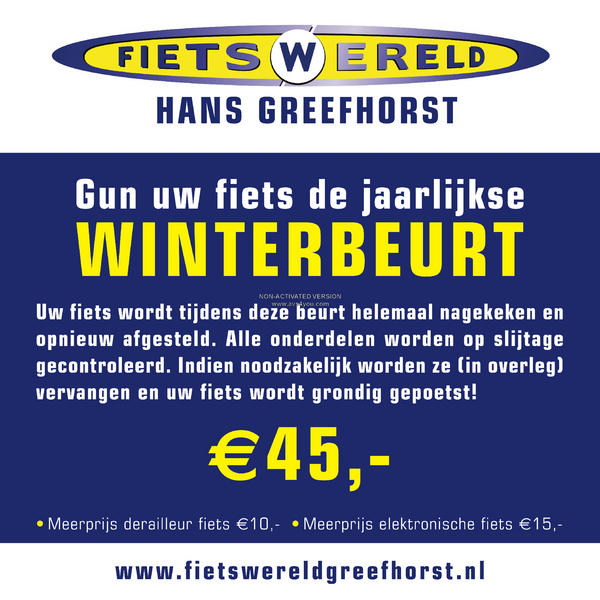 Het is nu toch echt winter! Geweldig met die sneeuw, maar houdt u uw fiets wel up tot date! fietswereldgreefhorst.nl