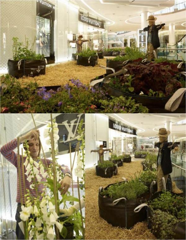 [creative] 루이비통은 영국 런던 웨스트필드에 매장을 오픈할 때 아티스트 제레미델러와 공동작업으로 영국인들이 사랑하는 정원의 예술성을 모티브로 한 전시를 선보였습니다