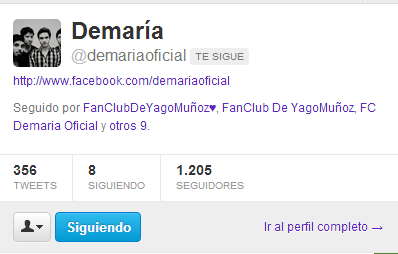 FansDemariaCol's tweet photo. Ya Demaria! nos Sigue Somos Oficiales! #FF Ayudanos http://t.co/dyRf5ABS