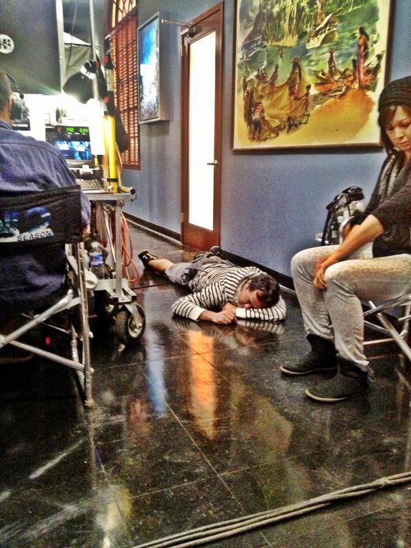 danieldaekim's tweet photo. Our trusty 2nd AD @lontakiguchi hard at work. ; ) #H50 http://t.co/bO33YjAp