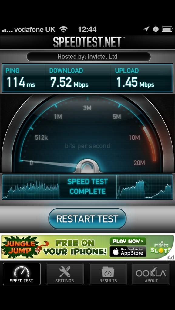 Leightomeverett's tweet image. Not bad 3G speeds for in the middle of no where ! #7mb