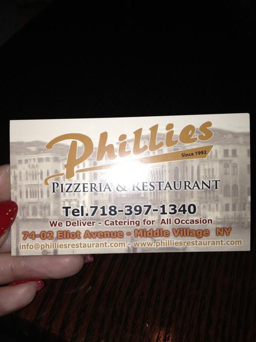 Best Italian food in town come check out Phillies pizzeria & restaurant. #food ?? http://t.co/w6Hbix