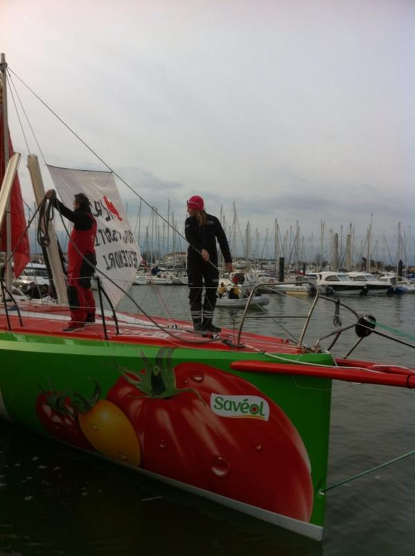 Saveol est amarré aux pontons qu'il a quitté il y a un mois! #vg2012