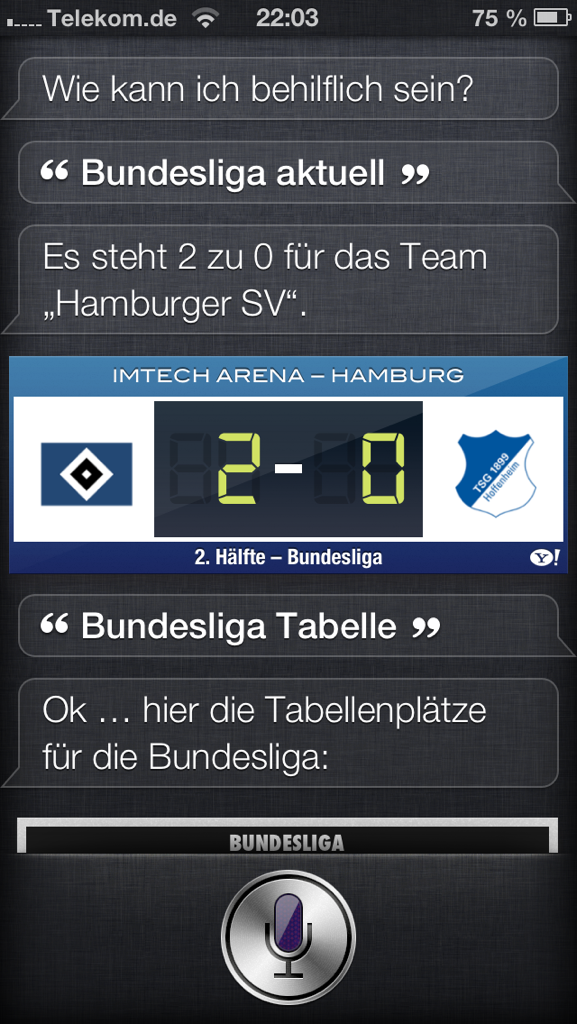 Ich bin zurück.