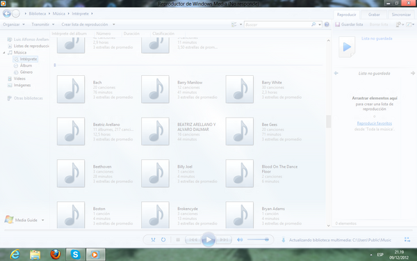 ArellanoBecerra's tweet image. #WindowsMedia: Por qué siempre se bloquea esta aplicación? tarda mucho en analizar la carpeta "Mi Música" en W 8