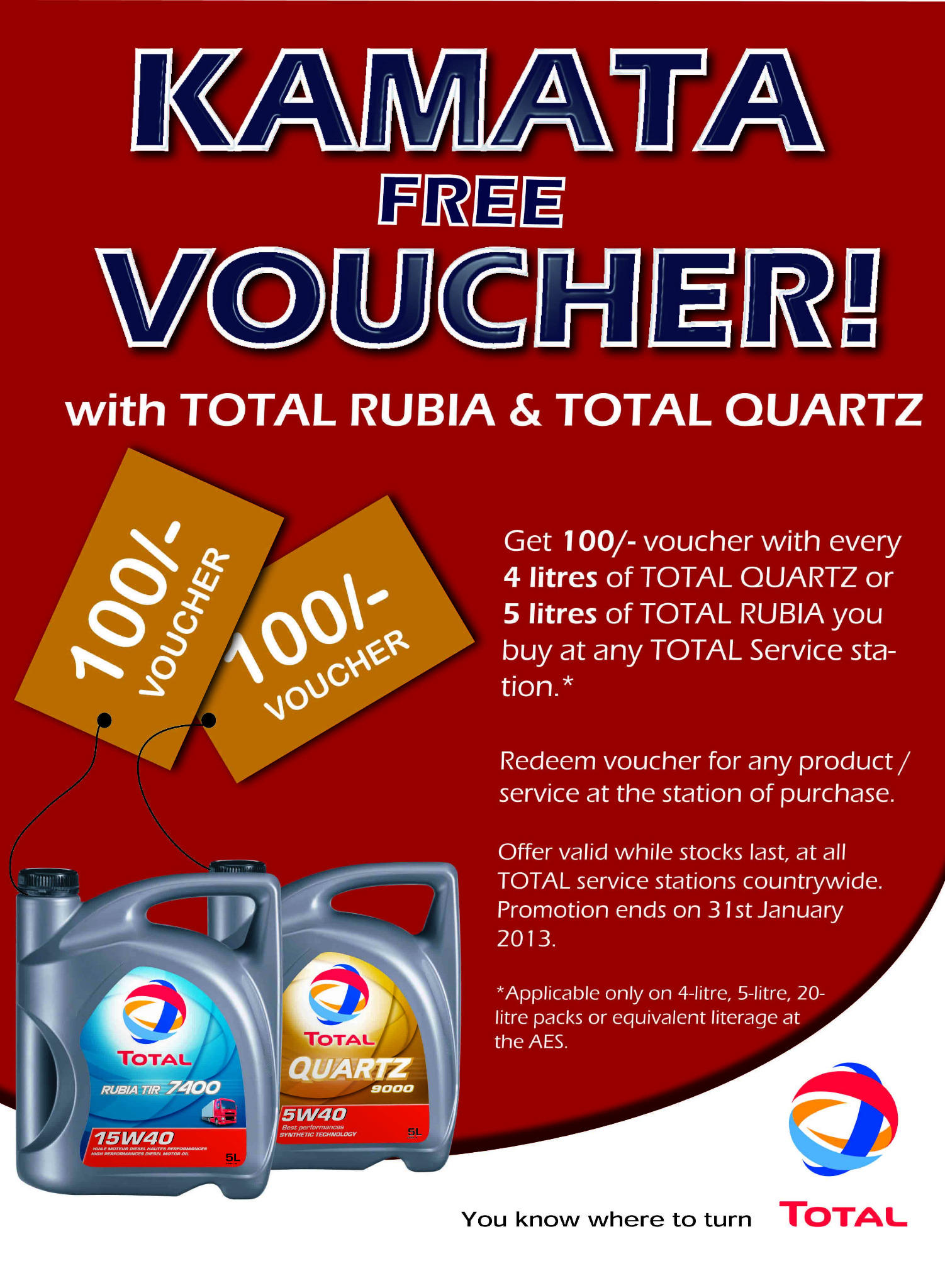Total Kenya on Twitter "Get 100/= voucher for every 4 Litre Total