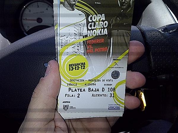 Atención, esta noche sorteo los 2 tickets en fila 2 para ver el martes a Federer y Del Potro. Solo tienen que hacer RT