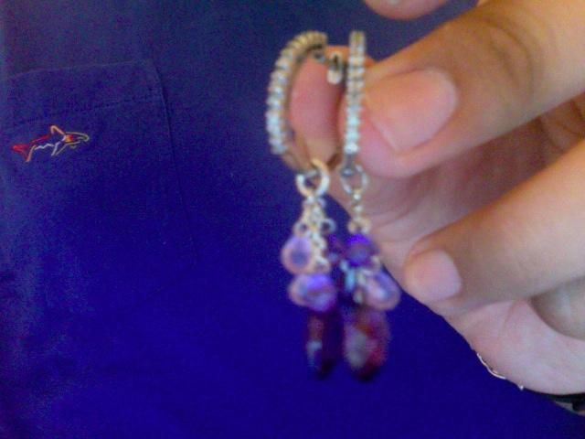 CVDesignsCo's tweet photo. Teardrop earrings: large amethyst teardrop, with smaller pink quartz and amethyst teardrops on silver. http://t.co/JNem4vr