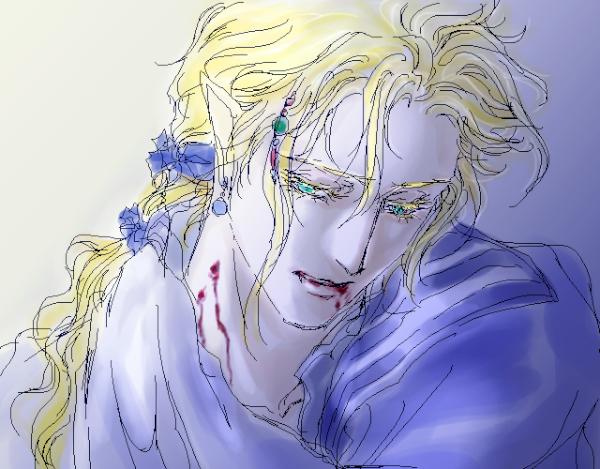 BADEND（正規END）版バラージュ。鶏になってしまったのでDに滅ぼされたひよこ。