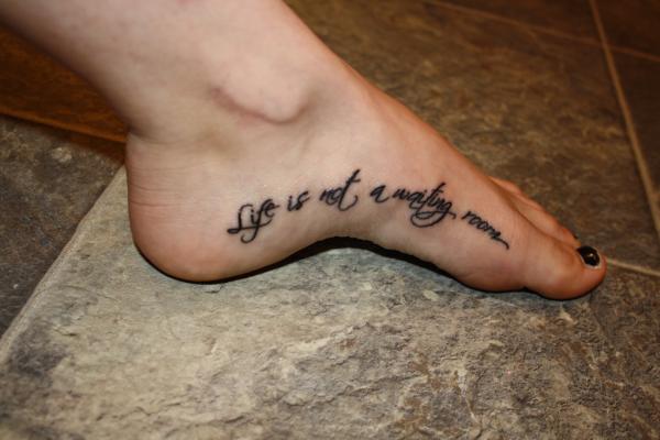 my tattoo =] after the #sensesfail album #lifeisnotawaitingroom <3
