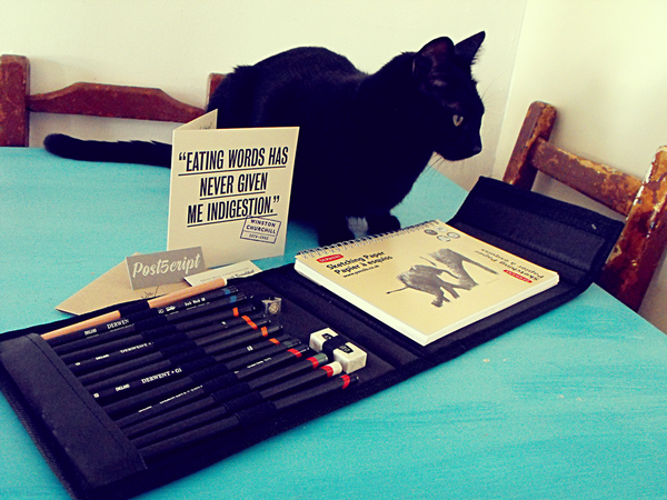 postscript5's tweet image. I was all kinds of delighted to get the pencil set I won via @postscript5 - (Via @aoifeodwyer)