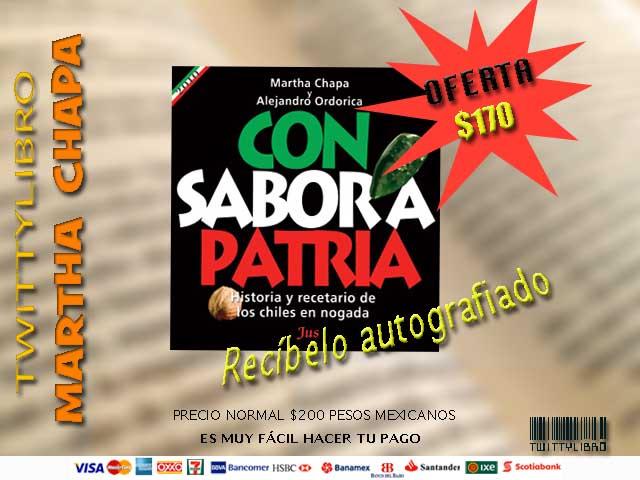 mismanzanas's tweet photo. El #twttylibro con Sabor a Patria de oferta, las mejores variaciones de la tradicional receta: ¨Chiles en nogada¨. http://t.co/hSVUkZV