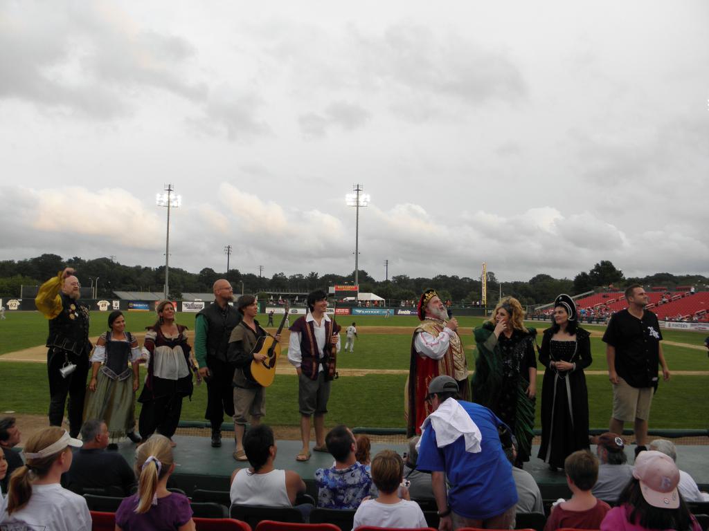 King Richard and his royal subjects visit the Brockton Rox! Go Rox!  Huzzah!