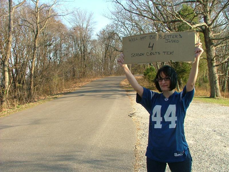 coltsgurl4u's tweet image. @KyleDeVan66 Tweet a picture wearing #ColtsGear with some type of sign or other creative way to say "Go Colts" &amp;lt;---This