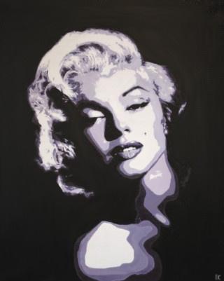poptheart's tweet photo. Portrait Marilyn Monroe - 60x70cm - Acrylique sur toile http://t.co/6oYcHrR
