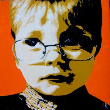poptheart's tweet photo. Portrait 30x30cm - Acrylique sur toile - Commande privée http://t.co/sq9f0mQ