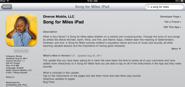 asongformiles's tweet image. Song for Miles 1.1 can be downloaded now from the AppStore! We listened to your comments and added more interactivity!