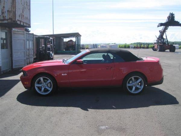 Mustang GT Convertible - mit der Außenfarbe wohl noch weniger zu Übersehen.