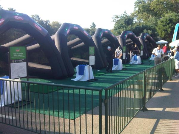 GolfTown_US's tweet photo. Our PGA Teaching Pro's will be in Spectator Ally at the @DBChampionship all weekend long. Check out the set up! http://t.co/CHHX5rl