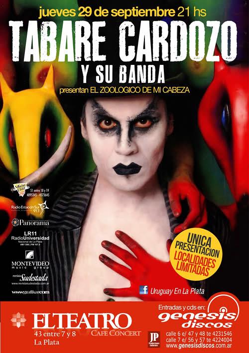 juanchopasari's tweet photo. Tabare Cardozo Jueves 29 De Septiembre en EL TEATRO BAR, La Plata 21 hs http://t.co/aCTL4yI