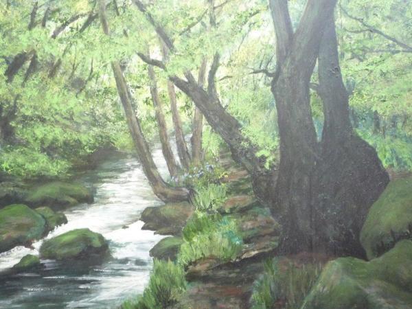 AndrewArt1's tweet photo. Golitha Falls, Cornwall - acrylic, by Andrew Haglington @AndrewArt1 08456 121 770 http://t.co/0wMfGwt