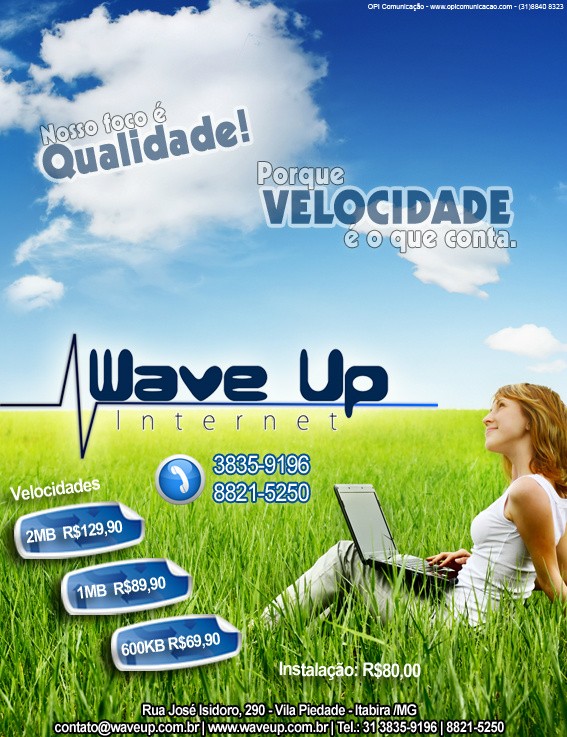 Sua internet caiu de novo? Conheça a solução www.waveup.com.br
