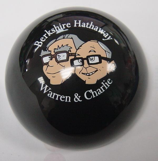 CUSTOM8BALL's tweet photo. Did you find this 8 ball during the Berkshire Hathaway Annual Shareholders weekend?? http://t.co/m7QFIQd
