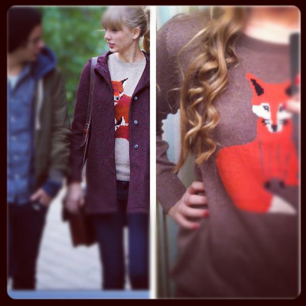 annabojakowski's tweet image. @taylorswift13 we matchh! #loveyou #foxsweater