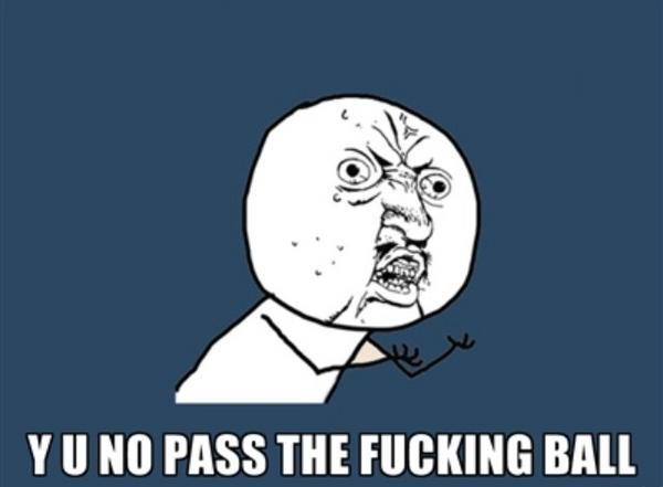 MidfieldProbs's tweet photo. #ThatOneTeammate that tries to dribble through everybody. http://t.co/xBku6GRM