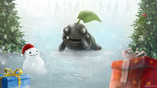 RuneScape's tweet photo. Congratulations for winning the Players' Gallery goes to Legend Arts &amp; the stunning illustration of Mr Snowball. #RSart http://t.co/JIJCxHdv
