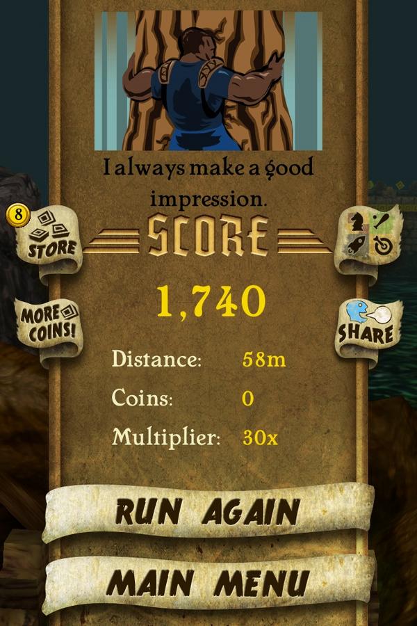 antoineterrell's tweet photo. I got 1,740 points while escaping from demon monkeys. Beat that! http://t.co/M3VjD6ZM #TempleRuni live it http://t.co/B2jWDsiJ