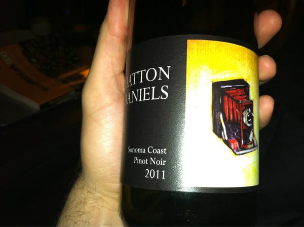HattonDaniels's tweet photo. First taste of our just bottled 2011 Pinot! Perfect pairing with Meat Loaf! @realmeatloaf http://t.co/mlIVNOi8