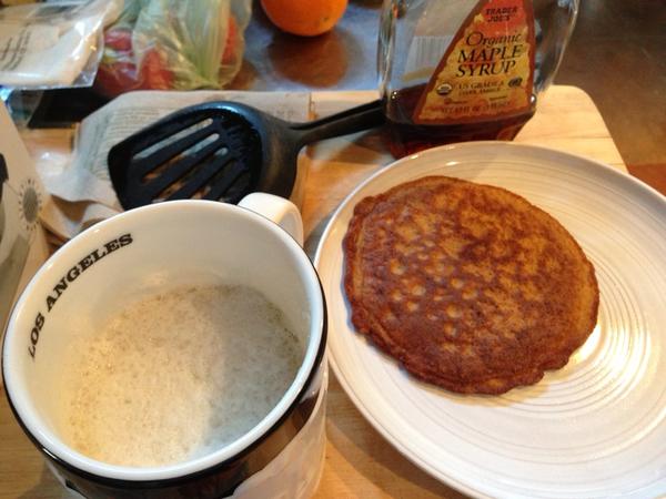 realmc4224's tweet image. Decided that with my pumpkin paleo pancakes, I would indulge in an almond   Milk latte. #lost3.5lbs